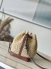 LV Noé BB Raffia Natural/ Tan M24722 22x24x15cm - 5