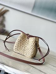 LV Noé Purse Raffia Natural/ Tan M83521 11.5x12x11.5cm - 6