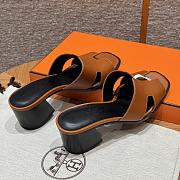 Hermes Helia 60 Sandal Brown 6cm - 6