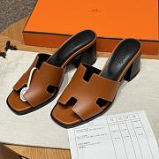 Hermes Helia 60 Sandal Brown 6cm - 3