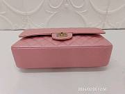 Chanel Classic Flap Bag Pink Grained Calfskin Gold Hardware Size 25cm - 4