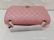 Chanel Classic Flap Bag Pink Grained Calfskin Gold Hardware Size 25cm - 3