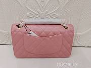 Chanel Classic Flap Bag Pink Grained Calfskin Gold Hardware Size 25cm - 2