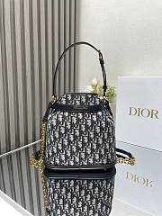 Dior Medium C'est Bag Blue Dior Oblique Jacquard Size 24x10x24.5 cm - 3