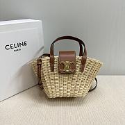 Celine Teen Couffin In Wicker And Natural Calfskin Natural/ Tan 32x14x7cm - 1