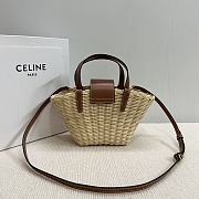 Celine Teen Couffin In Wicker And Natural Calfskin Natural/ Tan 32x14x7cm - 6