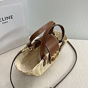 Celine Teen Couffin In Wicker And Natural Calfskin Natural/ Tan 32x14x7cm - 5