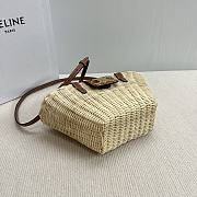 Celine Teen Couffin In Wicker And Natural Calfskin Natural/ Tan 32x14x7cm - 3