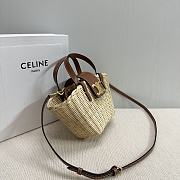 Celine Teen Couffin In Wicker And Natural Calfskin Natural/ Tan 32x14x7cm - 2