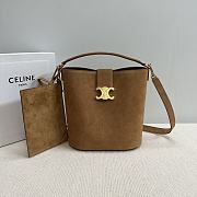 Celine Medium Louise Bag In Suede Calfskin Blonde 23.5x24x16cm - 1