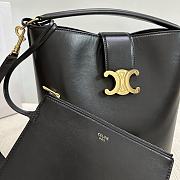 Celine Medium Louise Bag In Smooth Calfskin Black 23.5x24x16cm - 4