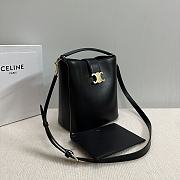 Celine Medium Louise Bag In Smooth Calfskin Black 23.5x24x16cm - 5