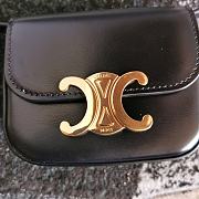 Celine Mini Claude In Shiny Calfskinpale Black 12x9.5x4cm - 2