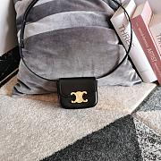 Celine Mini Claude In Shiny Calfskinpale Black 12x9.5x4cm - 4