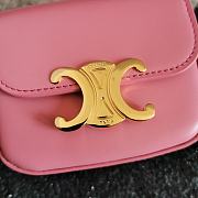 Celine Mini Claude In Shiny Calfskinpale Pink 12x9.5x4cm - 3