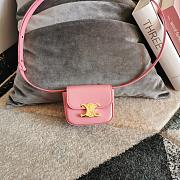 Celine Mini Claude In Shiny Calfskinpale Pink 12x9.5x4cm - 4