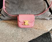 Celine Mini Claude In Shiny Calfskinpale Pink 12x9.5x4cm - 1