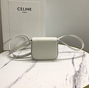 Celine Mini Claude In Shiny Calfskinpale Light Stone 12x9.5x4cm - 5