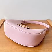 Celine Medium Ava Triomphe Bag In Smooth Calfskin Pastel Pink 24.5x 17x9cm - 3