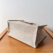 Celine Small Cabas Thais In Striped Textile Beige 25.5x18.5x12cm - 6