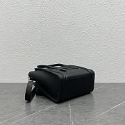 Celine Micro Luggage Handbag In Drummed Calfskin Black 20cm - 6