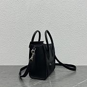 Celine Micro Luggage Handbag In Drummed Calfskin Black 20cm - 2