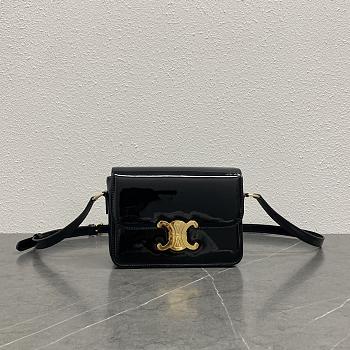 Celine Teen Garance Bag In Patent Calfskin 18.5x13.5x7cm