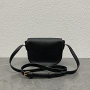 Celine Folco Cuir Triomphe In Smooth Calfskin Black 17x14x7cm - 3