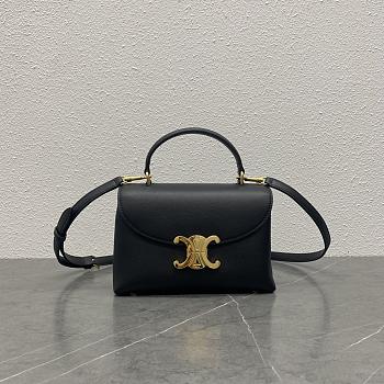 Celine Teen Nino Bag In Supple Calfskin Black 20.5x8x13cm