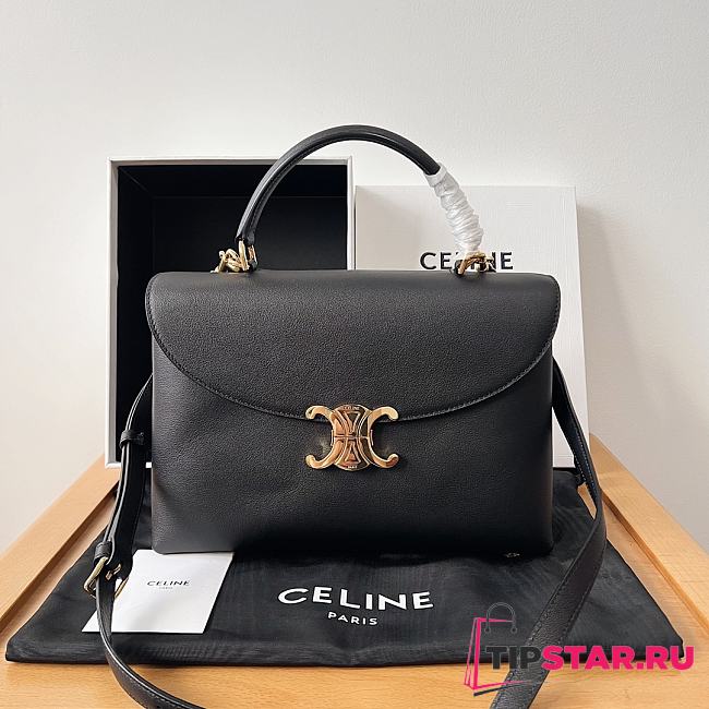 Celine Medium Nino Bag In Supple Calfskin Black 25x17.5x10cm - 1