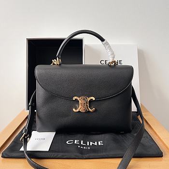 Celine Medium Nino Bag In Supple Calfskin Black 25x17.5x10cm