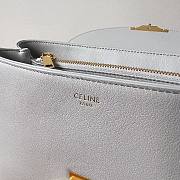 Celine Medium Nino Bag In Supple Calfskin Cloudy Grey 25x17.5x10cm - 5