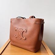 Celine Medium Cabas Anaïs Cuir Triomphe In Grained Calfskin Tan 54x29.5x15cm - 3