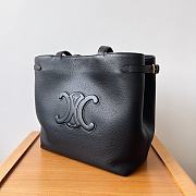 Celine Medium Cabas Anaïs Cuir Triomphe In Grained Calfskin Black 54x29.5x15cm - 3