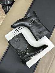 Loewe Campo Biker Boot In Brushed Calfskin Black - 2