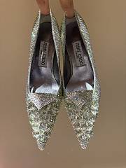 Jimmy Choo Women's Metallic Crystal Slipper 85mm - 4