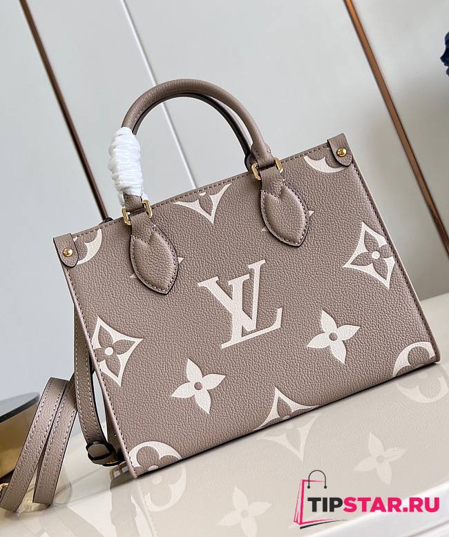 LV Onthego PM Tourterelle/ Crème M45779 25x19x11.5cm - 1