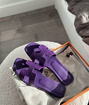 Hermes Oran Sandal Calfskin Violet - 2