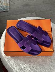 Hermes Oran Sandal Calfskin Violet - 3