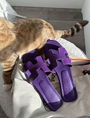 Hermes Oran Sandal Calfskin Violet - 5