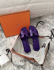 Hermes Oran Sandal Calfskin Violet - 6