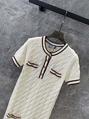 Women's Prada White Cotton Cable-Knit Dress - 6