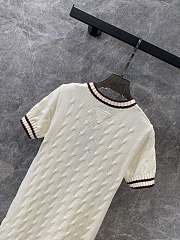 Women's Prada White Cotton Cable-Knit Dress - 3