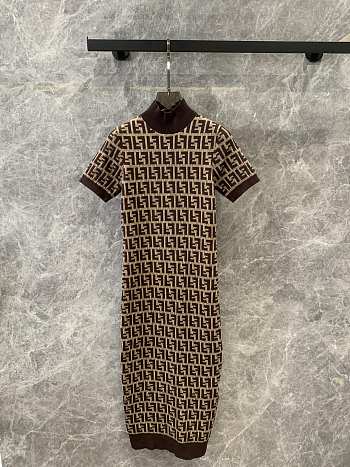 Fendi Brown FF Cotton Dress