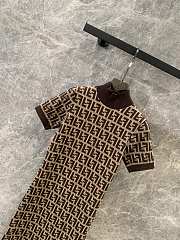 Fendi Brown FF Cotton Dress - 6