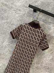 Fendi Brown FF Cotton Dress - 4