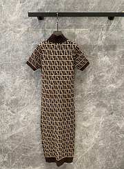 Fendi Brown FF Cotton Dress - 3