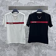 Vuitton Strap T-shirt White/ Black LV x America's Cup 2024 Capsule 1AFYPW - 1