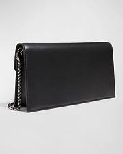 CL Loubi54 Wallet on Chain in Leather Black 10.5x19x4.5cm - 3