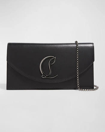 CL Loubi54 Wallet on Chain in Leather Black 10.5x19x4.5cm